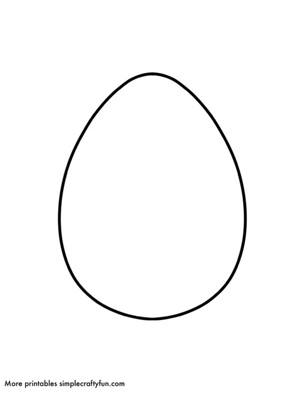 free printable Easter Egg Template Blank Large