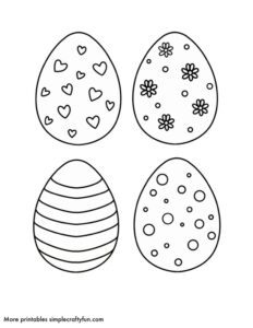 25 Easter Egg Printable Templates and Coloring Pages