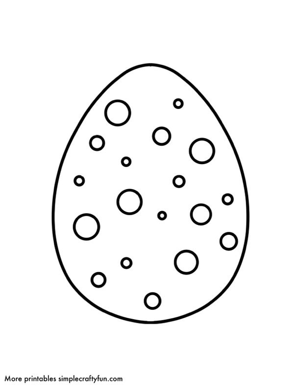 free printable Easter Egg Template with Spots
