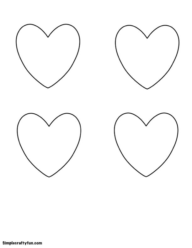small round heart template and stencil