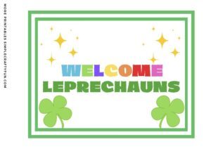 5 Free Printable Leprechaun Trap Signs