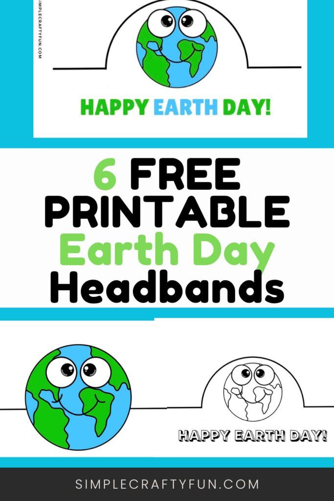 Free Printable Earth Day Headbands for kids craft