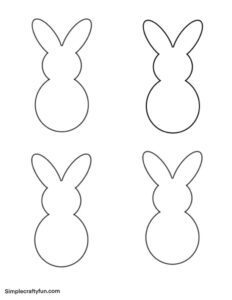 25 Free Printable Easter Bunny Template