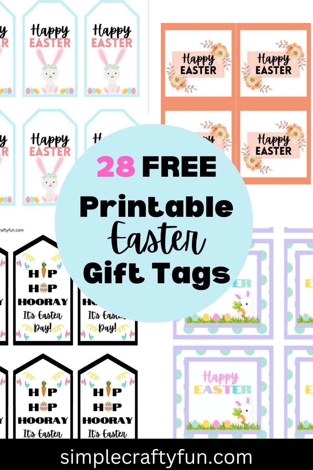 Free Printable Easter Tags for gifts