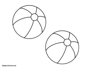 Free Printable Beach Ball Template - Beach Ball Medium 300x232 