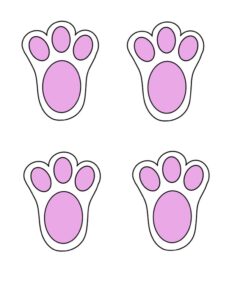 Free Printable Easter Bunny Footprints to Make