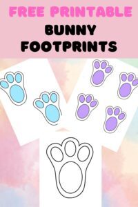 Free Printable Easter Bunny Footprints to Make