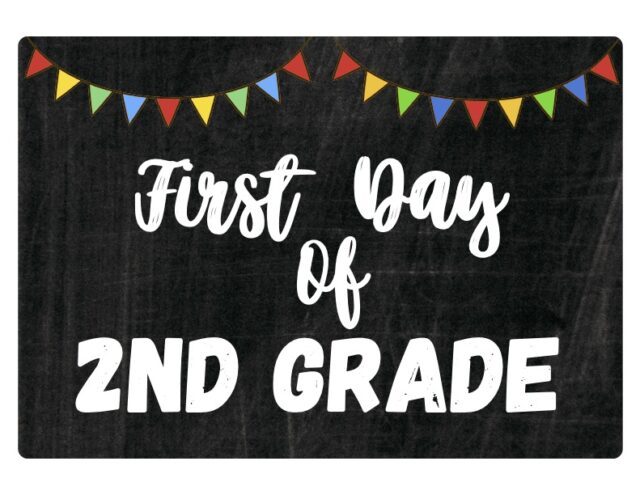 First Day of School Chalkboard Free Printables