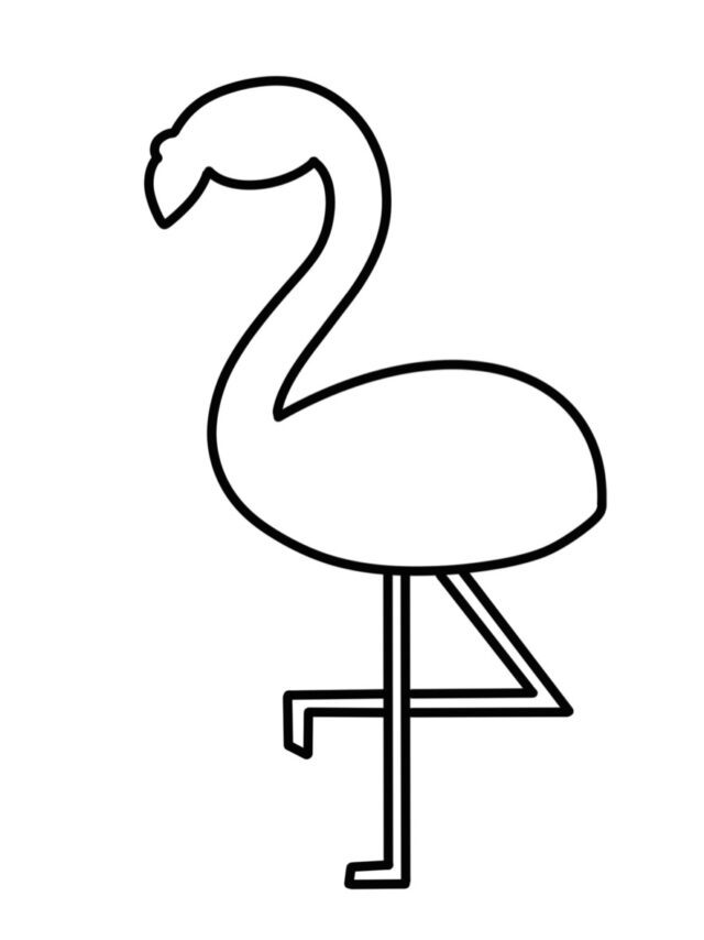 Free Printable Flamingo Template for Crafts