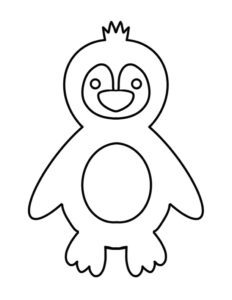 Free Printable Cute Penguin Template for Kids