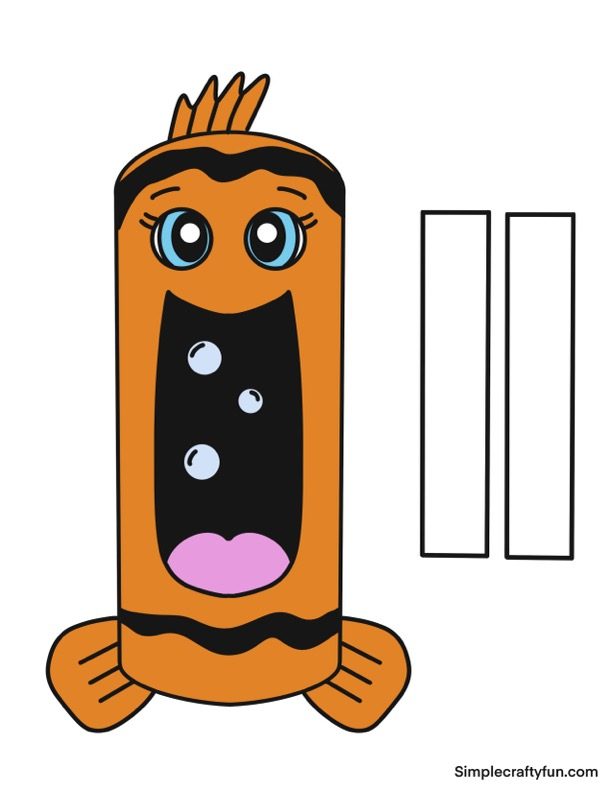 colorful printable fish puppet