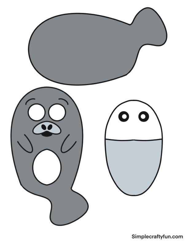 free printable manatee moving eye template