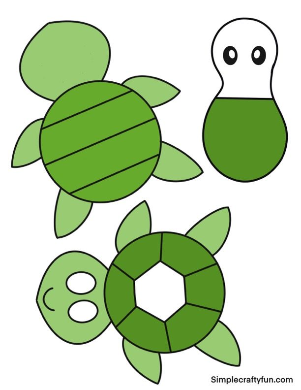 sea turtle moving eye animal template printable