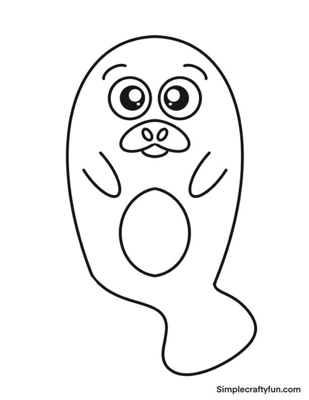 squishy manatee template printable