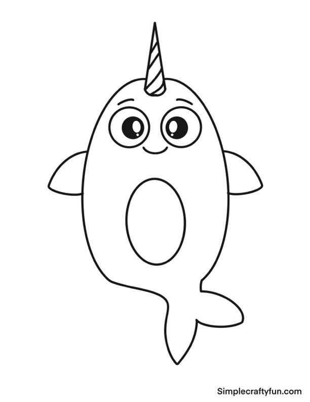 squishy narwhal template printable