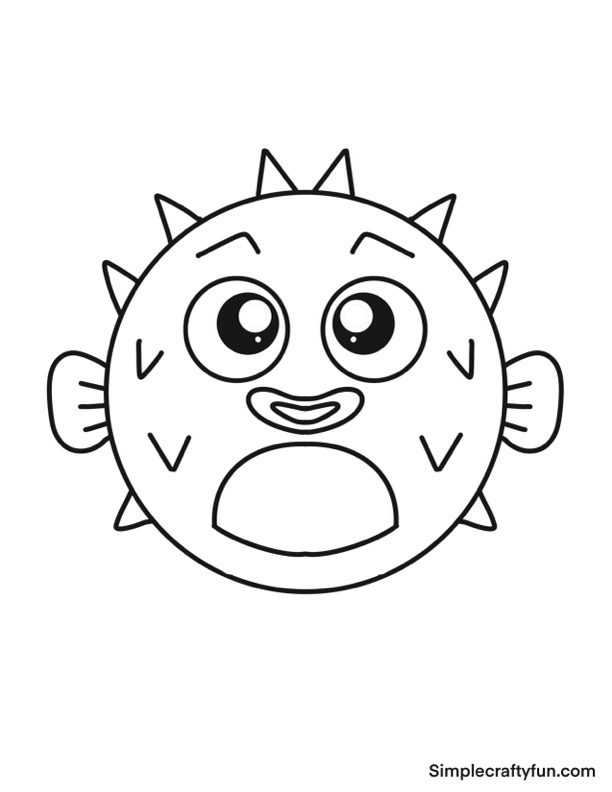 squishy pufferfish template printable