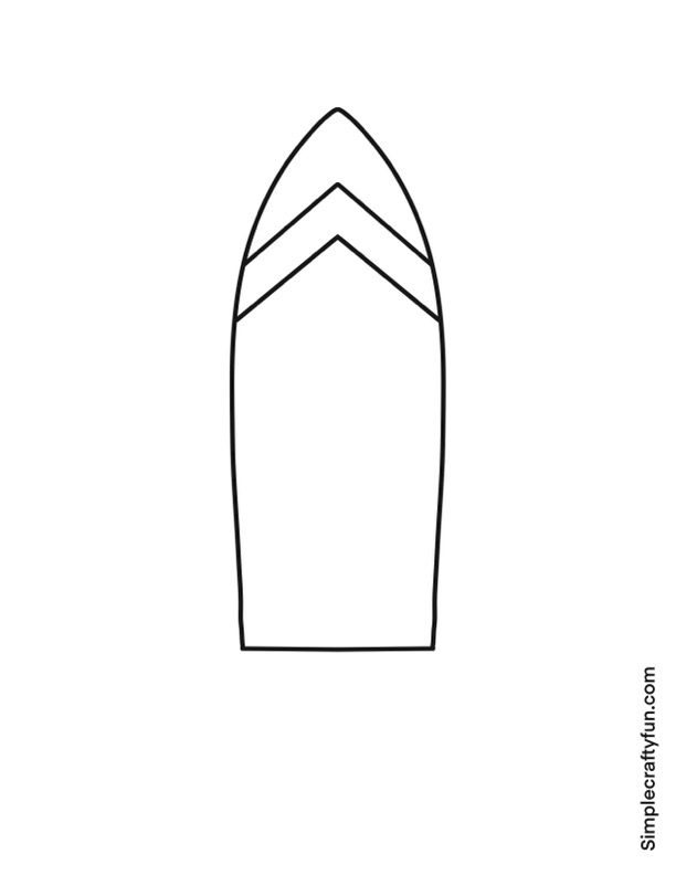 surf board craft template